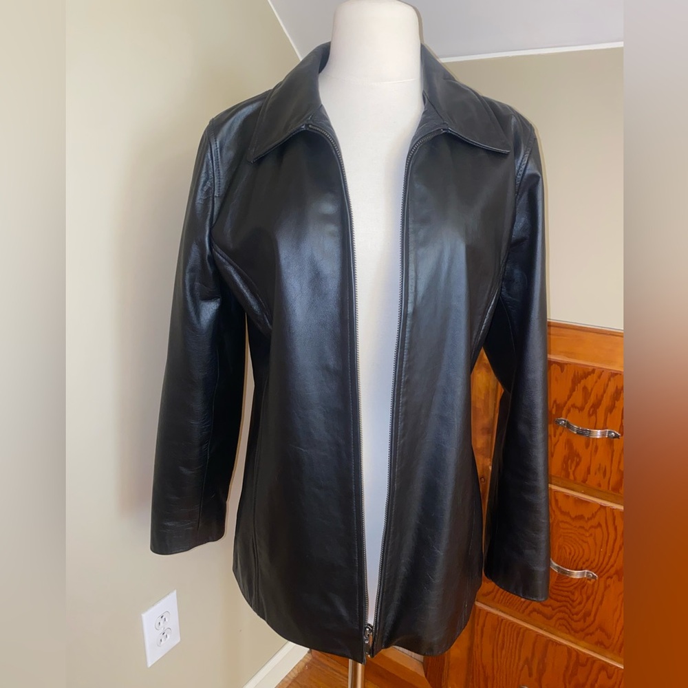 GAP Black leather jacket